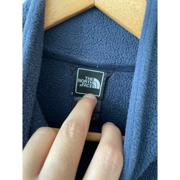 The North Face Men's Polar Blue Fleece Full Zip Collard Jacket - Picture 3 of 8